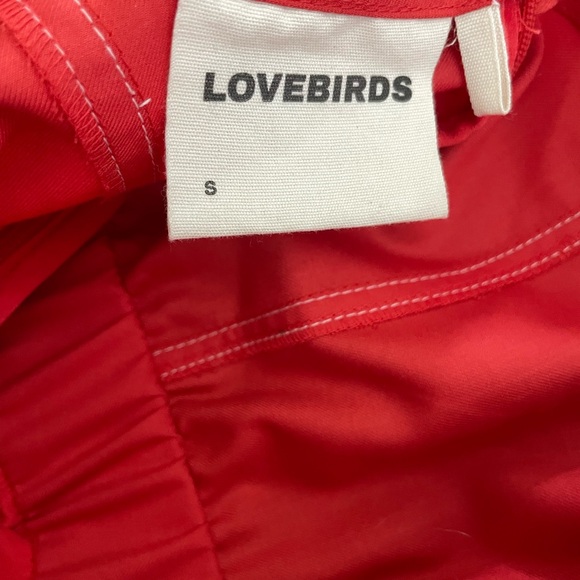 $495 Silk LOVEBIRDS Dress Contrast Stitching Orange Zipper Midi Dress Size Small - Picture 4 of 11